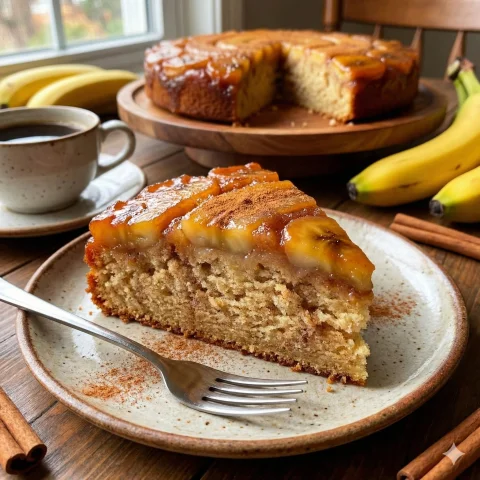 Receita: Bolo de Banana Caramelizada com Canela (fofinho e perfeito para o café da tarde) - O Bolo de Banana Caramelizada com Canela é a escolha certa para o café da tar...