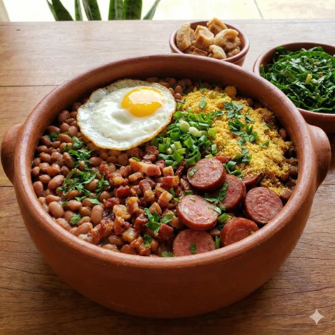 Receita: Feijão Tropeiro Simples - O feijão tropeiro simples é um clássico da culinária brasileira, especialment...