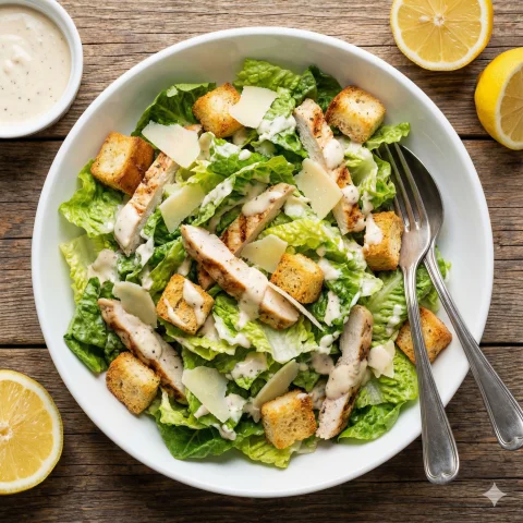 Receita: Salada Caesar Tradicional - A salada Caesar tradicional é uma receita clássica, leve e nutritiva. Muito p...