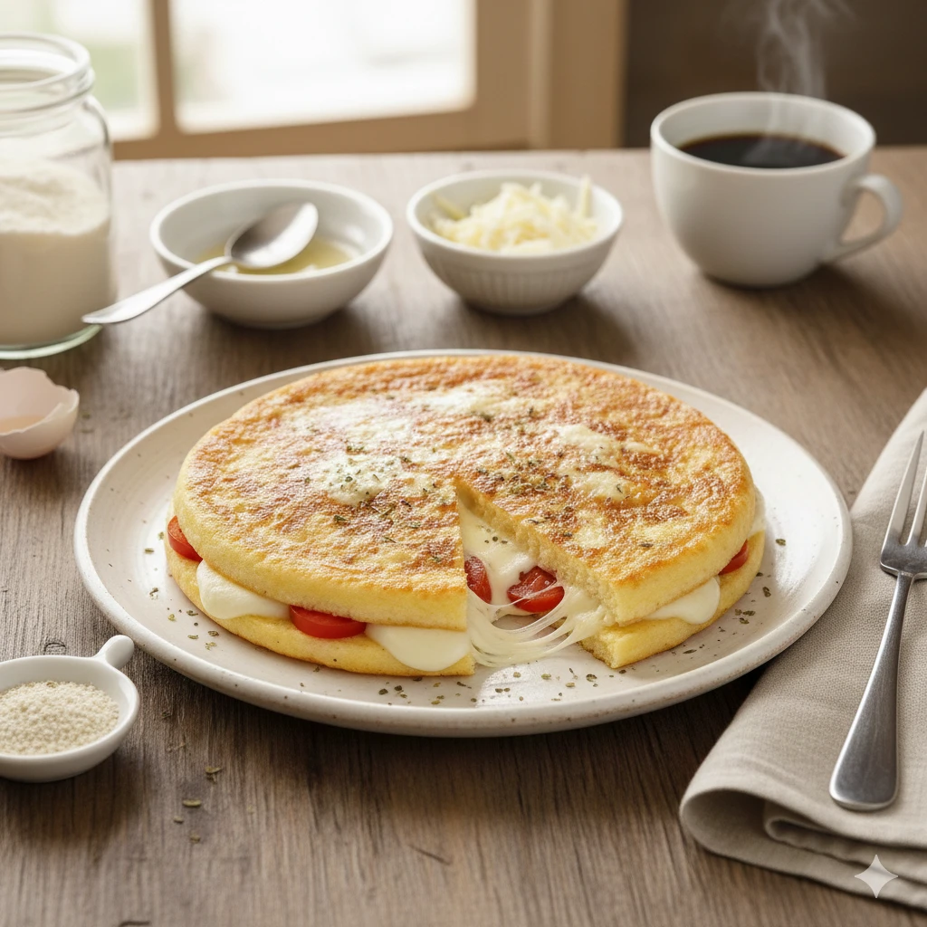 Foto de Pão de Queijo de Frigideira com Tapioca (lanche rápido sem forno)