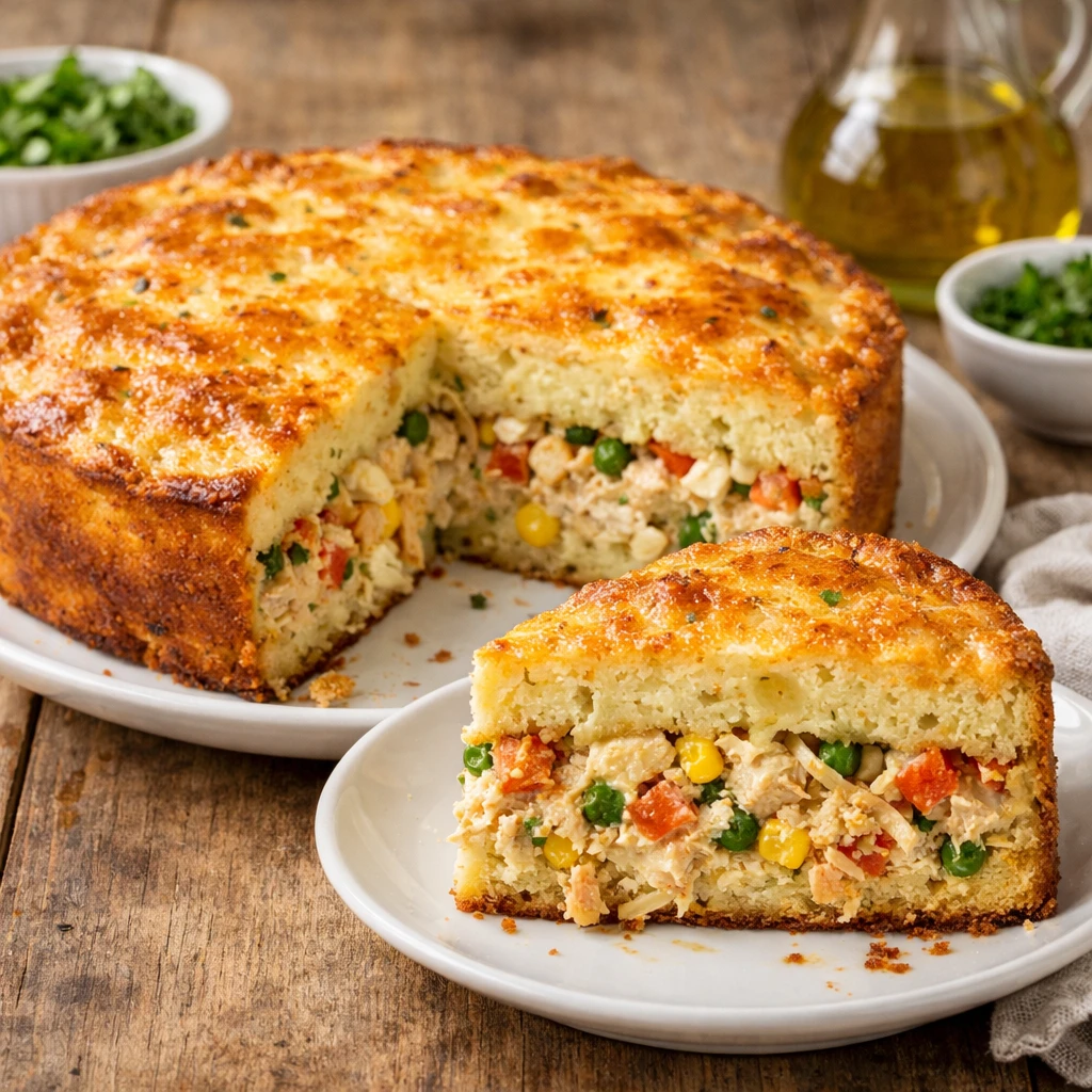 Foto de Torta de Frango com Requeijão de Liquidificador