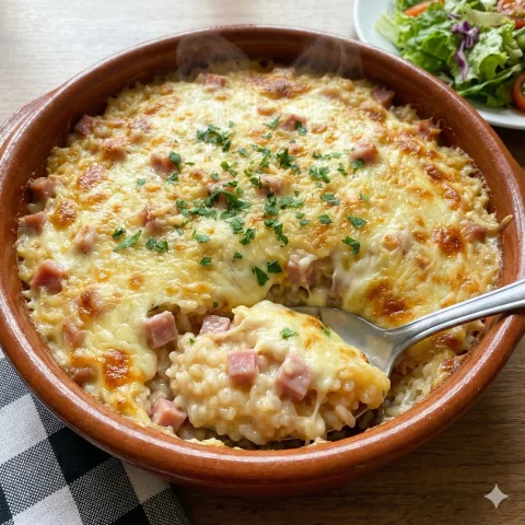 Receita: Arroz de Forno Cremoso - O arroz de forno cremoso é uma receita prática, econômica e perfeita para rea...