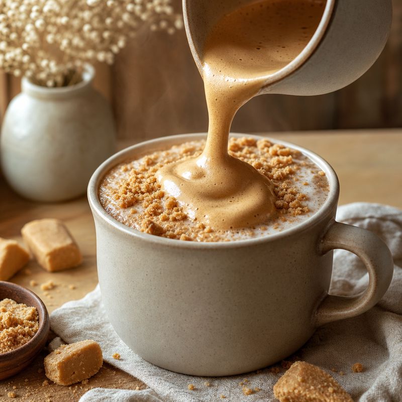Receita: Café cremoso com paçoca caseiro