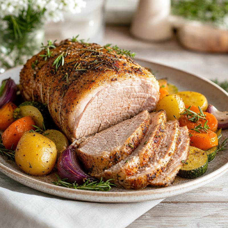 Receita: Lombo suíno com ervas e legumes