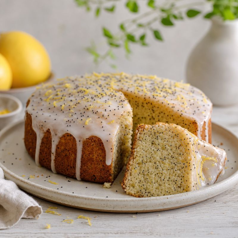 Receita: Bolo de limão com iogurte e papoula