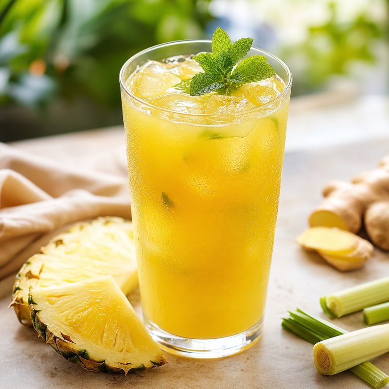 Receita: Suco de abacaxi com capim-limão e gengibre