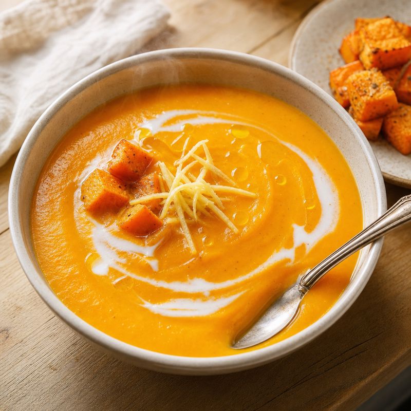 Receita: Sopa de abóbora com gengibre e coco