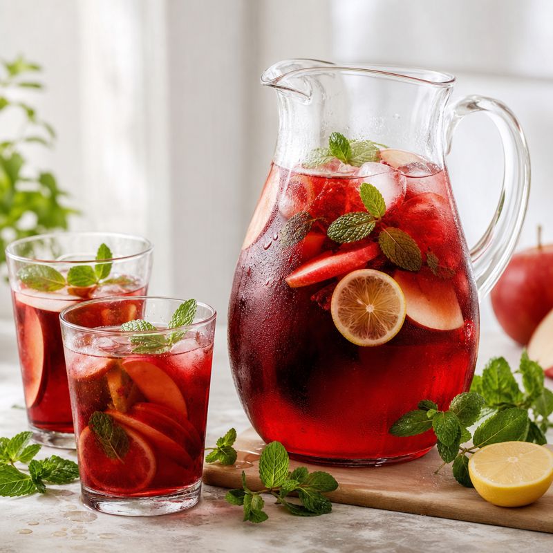 Receita: Chá gelado de hibisco com maçã e hortelã