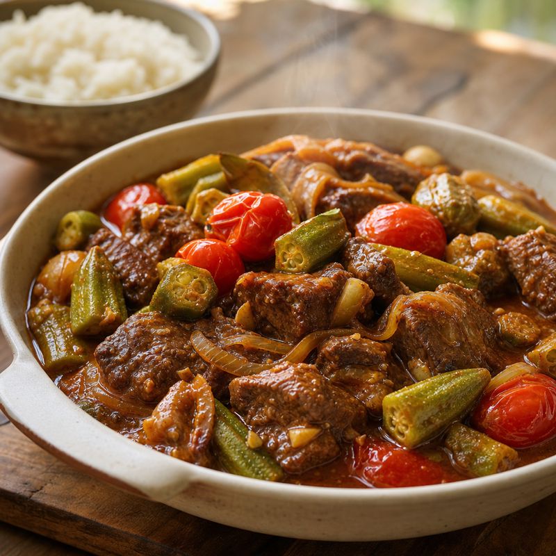 Receita: Carne de Panela com Quiabo e Tomate-Cereja