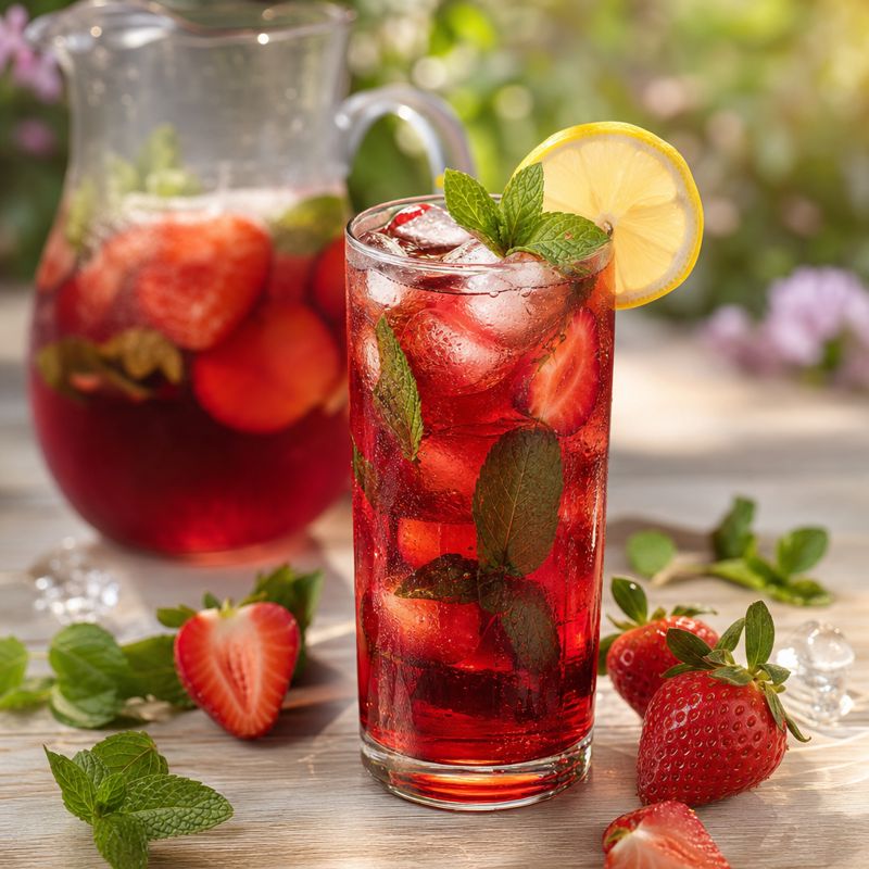 Receita: Chá gelado de hibisco com morango