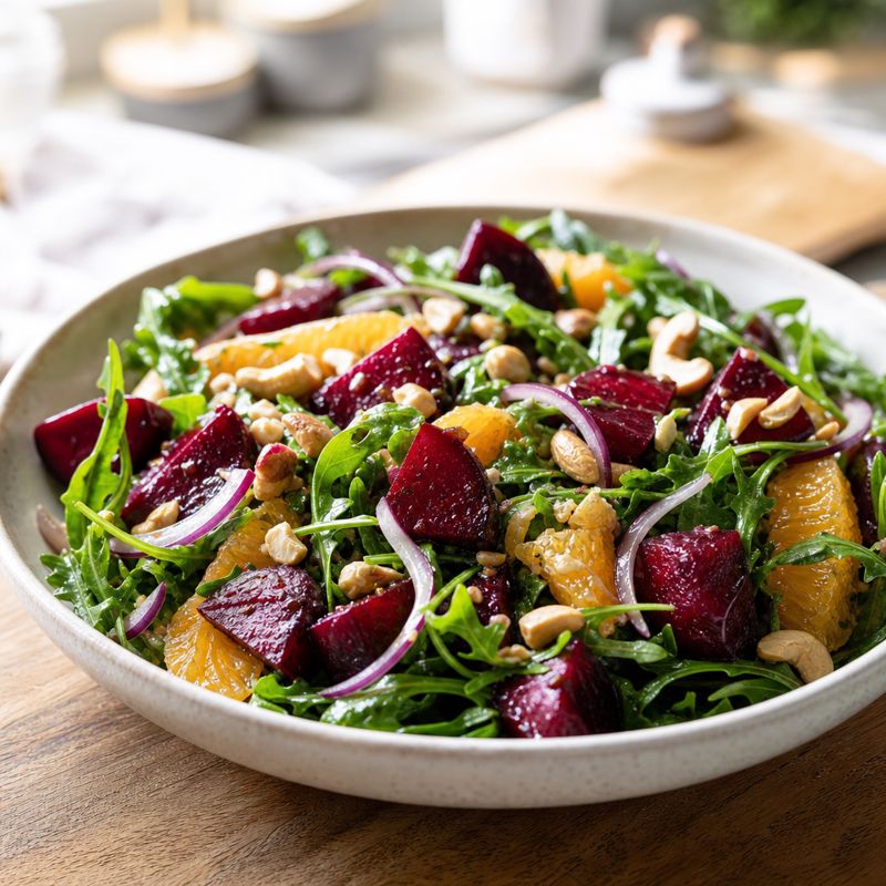 Receita: Salada de Beterraba Assada, Laranja e Castanhas