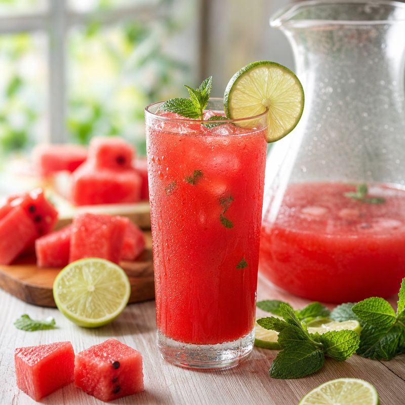 Receita: Suco de Melancia com Hortelã e Limão