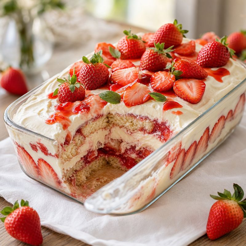 Receita: Pavê de Morango com Creme de Baunilha