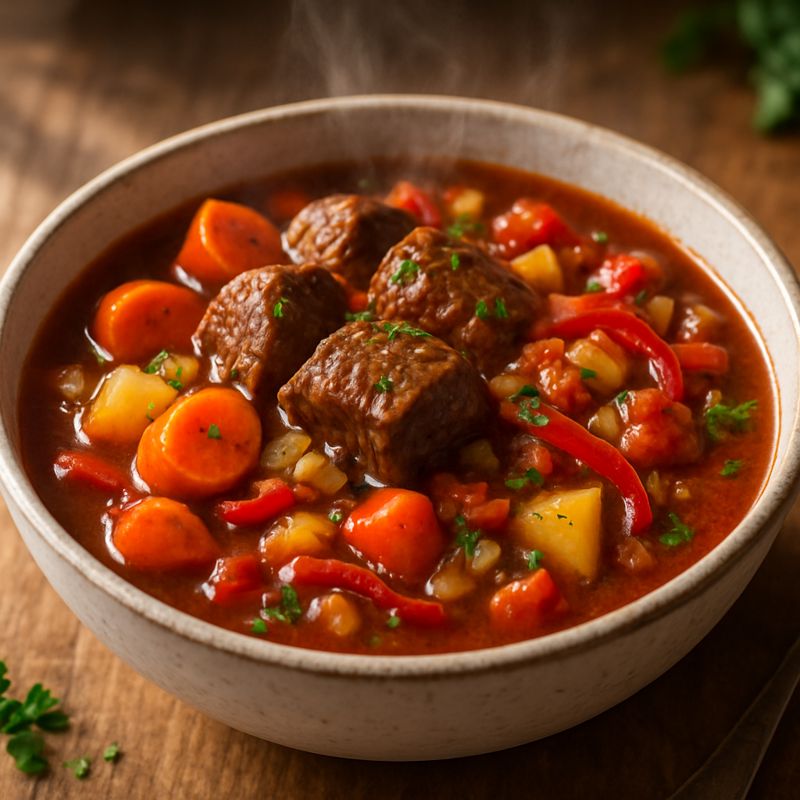 Receita: Ensopado de carne com legumes e vinho tinto