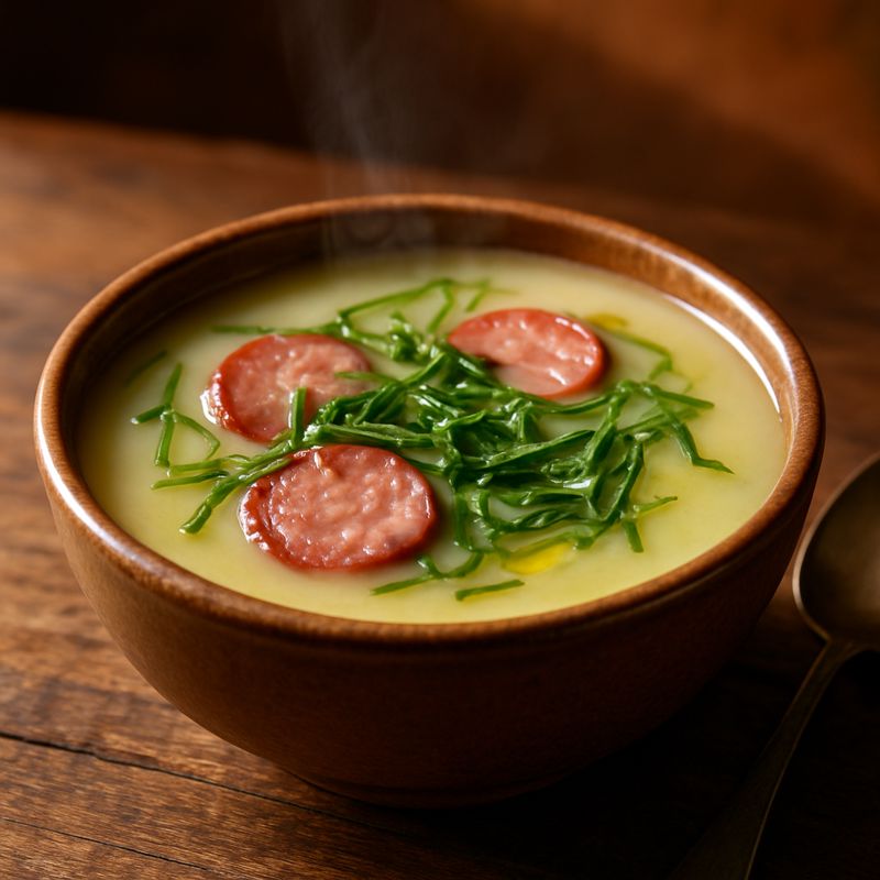 Receita: Caldo verde brasileiro com couve mineira e calabresa