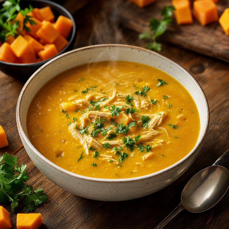 Receita: Sopa de abóbora com gengibre e frango