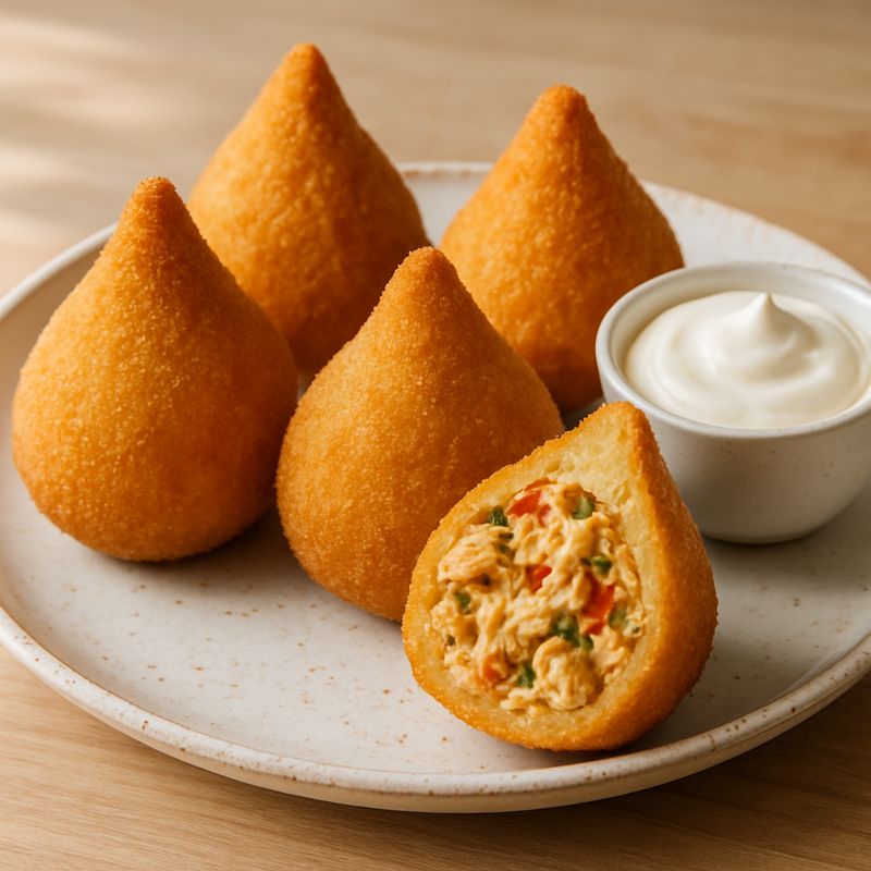 Receita: Coxinha de frango na airfryer sem fritura fácil e saborosa